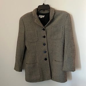 Vintage Giorgio Armani Le Collezioni Houndstooth Blazer with 4 Pockets